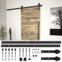 SKIEN Schiebetür-Beschlagsatz aus schwarzem Stahl, 183 cm von vidaXL, Türrahmen - Ref: Foro24-145264, Preis: 48,79 €, Rabatt: %