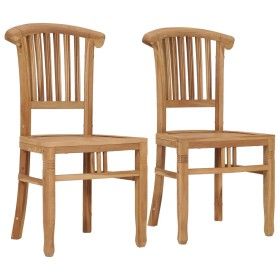 Silla de jardín 2 unidades madera maciza de teca de vidaXL, Sillas de jardín - Ref: Foro24-49433, Precio: 254,08 €, Descuento: %