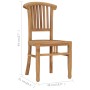 Silla de jardín 2 unidades madera maciza de teca de vidaXL, Sillas de jardín - Ref: Foro24-49433, Precio: 254,08 €, Descuento: %