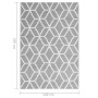 Alfombra de exterior PP gris 140x200 cm de vidaXL, Protectores para exterior - Ref: Foro24-317010, Precio: 37,67 €, Descuento: %
