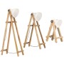 Lámpara de pie 3 piezas madera maciza de mango blanco E27 de vidaXL, Lámparas - Ref: Foro24-320594, Precio: 202,18 €, Descuen...