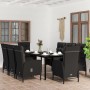 Juego de comedor de jardín 9 piezas con cojines negro en Conjuntos de jardín | Comprar online en Foru.es