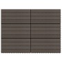 Baldosas de porche 6 uds WPC marrón oscuro 60x30 cm 1,08 m² en Materiales de construcción | Comprar online en Foru.es