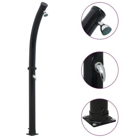 Ducha solar negra 214 cm 20 L de vidaXL, Accesorios para piscinas y spa - Ref: Foro24-92311, Precio: 151,42 €, Descuento: %