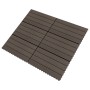 Baldosas de porche 6 uds WPC marrón oscuro 60x30 cm 1,08 m² en Materiales de construcción | Comprar online en Foru.es