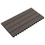Baldosas de porche 6 uds WPC marrón oscuro 60x30 cm 1,08 m² en Materiales de construcción | Comprar online en Foru.es