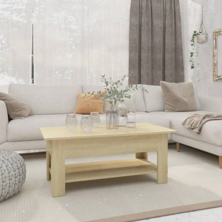 Mesa de centro madera de ingeniería roble Sonoma 102x55x42 cm de vidaXL, Mesas de centro - Ref: Foro24-810256, Precio: 50,19 ...