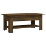 Mesa de centro madera de ingeniería roble ahumado 102x55x42 cm de vidaXL, Mesas de centro - Ref: Foro24-813074, Precio: 71,54...