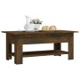 Mesa de centro madera de ingeniería roble ahumado 102x55x42 cm de vidaXL, Mesas de centro - Ref: Foro24-813074, Precio: 71,54...