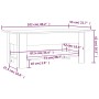Mesa de centro madera de ingeniería roble ahumado 102x55x42 cm de vidaXL, Mesas de centro - Ref: Foro24-813074, Precio: 71,54...