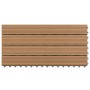 Baldosas de porche 6 uds WPC marrón 60x30 cm 1,08 m² en Materiales de construcción | Comprar online en Foru.es