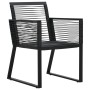 Juego de comedor de jardín 3 piezas ratán PVC negro de vidaXL, Conjuntos de jardín - Ref: Foro24-3060213, Precio: 304,97 €, D...