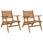 Sillas de jardín 2 unidades madera maciza de acacia de vidaXL, Conjuntos de jardín - Ref: Foro24-316252, Precio: 202,88 €, De...