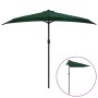 Sombrilla de balcón semicircular palo aluminio verde 270x144cm de vidaXL, Sombrillas - Ref: Foro24-44588, Precio: 67,82 €, De...