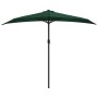 Sombrilla de balcón semicircular palo aluminio verde 270x144cm de vidaXL, Sombrillas - Ref: Foro24-44588, Precio: 67,82 €, De...