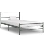 Estructura de cama de metal gris 100x200 cm de vidaXL, Camas y somieres - Ref: Foro24-284685, Precio: 78,27 €, Descuento: %