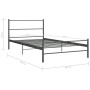 Estructura de cama de metal gris 100x200 cm de vidaXL, Camas y somieres - Ref: Foro24-284685, Precio: 78,27 €, Descuento: %