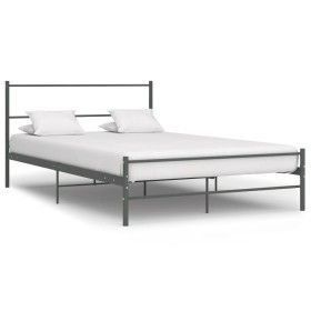 Estructura de cama de metal gris 120x200 cm de vidaXL, Camas y somieres - Ref: Foro24-284686, Precio: 90,33 €, Descuento: %