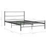 Estructura de cama de metal gris 120x200 cm de vidaXL, Camas y somieres - Ref: Foro24-284686, Precio: 90,33 €, Descuento: %