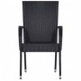 Juego de comedor de jardín 7 piezas negro en Conjuntos de jardín | Comprar online en Foru.es