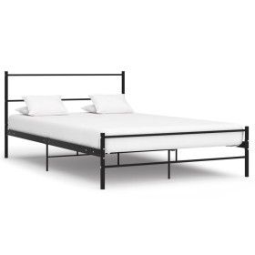 Estructura de cama de metal negro 120x200 cm de vidaXL, Camas y somieres - Ref: Foro24-284690, Precio: 97,62 €, Descuento: %