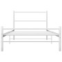 Estructura de cama de metal blanco 100x200 cm de vidaXL, Camas y somieres - Ref: Foro24-284693, Precio: 67,19 €, Descuento: %