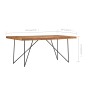 Mesa de comedor de madera maciza de acacia 180x90x76 cm de vidaXL, Mesas de cocina y de comedor - Ref: Foro24-282881, Precio:...
