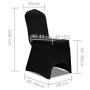 Set de 6 Fundas ajustadas para sillas, color negro de vidaXL, Fundas - Ref: Foro24-241198, Precio: 28,47 €, Descuento: %