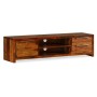 Mueble de TV madera maciza de sheesham 120x30x30 cm de vidaXL, Muebles TV - Ref: Foro24-243945, Precio: 223,09 €, Descuento: %