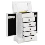 Joyero con espejo de MDF 25x13,5x34 cm de vidaXL, Soportes para joyería - Ref: Foro24-245753, Precio: 60,73 €, Descuento: %