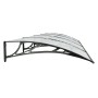 Marquesina de puerta policarbonato negro 400x100 cm de vidaXL, Toldos - Ref: Foro24-153600, Precio: 122,33 €, Descuento: %