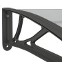 Marquesina de puerta policarbonato negro 400x100 cm de vidaXL, Toldos - Ref: Foro24-153600, Precio: 122,33 €, Descuento: %