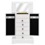 Joyero con espejo de MDF 25x13,5x34 cm de vidaXL, Soportes para joyería - Ref: Foro24-245753, Precio: 60,73 €, Descuento: %