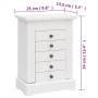 Joyero con espejo de MDF 25x13,5x34 cm de vidaXL, Soportes para joyería - Ref: Foro24-245753, Precio: 60,73 €, Descuento: %