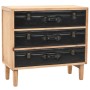 Cajonera de madera maciza de abeto 80x36x75 cm de vidaXL, Aparadores - Ref: Foro24-245778, Precio: 180,92 €, Descuento: %