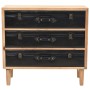 Cajonera de madera maciza de abeto 80x36x75 cm de vidaXL, Aparadores - Ref: Foro24-245778, Precio: 180,92 €, Descuento: %