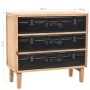 Cajonera de madera maciza de abeto 80x36x75 cm de vidaXL, Aparadores - Ref: Foro24-245778, Precio: 180,92 €, Descuento: %