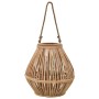 Portavelas colgante de mimbre natural de vidaXL, Candelabros - Ref: Foro24-246819, Precio: 54,97 €, Descuento: %