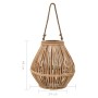 Portavelas colgante de mimbre natural de vidaXL, Candelabros - Ref: Foro24-246819, Precio: 54,97 €, Descuento: %