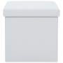 Taburetes de almacenaje plegables 2 uds cuero sintético blanco de vidaXL, Taburetes y sillas plegables - Ref: Foro24-247084, ...