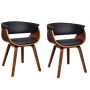 Sillas de comedor 2 unidades madera curvada y cuero artificial de vidaXL, Sillas de comedor - Ref: Foro24-270546, Precio: 329...