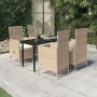 Juego de comedor de jardín 5 piezas con cojines beige en Conjuntos de jardín | Comprar online en Foru.es