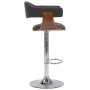 Taburetes de cocina 2 unidades madera curvada y tela gris de vidaXL, Taburetes de cocina - Ref: Foro24-283115, Precio: 250,77...