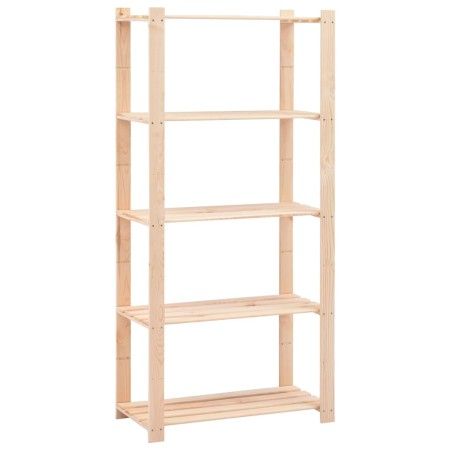 Estantería almacenaje 5 niveles madera pino maciza 250 kg de vidaXL, Estanterías industriales - Ref: Foro24-286199, Precio: 6...