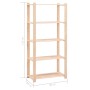 Estantería almacenaje 5 niveles madera pino maciza 250 kg de vidaXL, Estanterías industriales - Ref: Foro24-286199, Precio: 6...