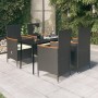Juego de comedor de jardín 5 piezas con cojines negro en Conjuntos de jardín | Comprar online en Foru.es