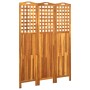 Biombo de 3 paneles madera maciza de acacia 121x2x170 cm de vidaXL, Divisores de ambientes - Ref: Foro24-311878, Precio: 113,...