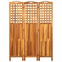 Biombo de 3 paneles madera maciza de acacia 121x2x170 cm de vidaXL, Divisores de ambientes - Ref: Foro24-311878, Precio: 113,...