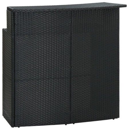 Mesa alta de jardín ratán sintético negro 120x55x110 cm de vidaXL, Mesas de jardín - Ref: Foro24-313468, Precio: 211,36 €, De...