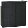 Mesa alta de jardín ratán sintético negro 120x55x110 cm de vidaXL, Mesas de jardín - Ref: Foro24-313468, Precio: 211,36 €, De...